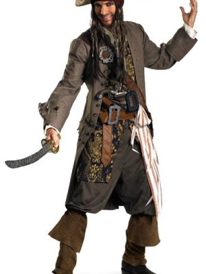 Fantasia Jack Sparrow Piratas do Caribe Super Luxo Fantasia Jack Sparrow Piratas do Caribe Super Luxo