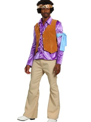 Fantasia Jimi Hendrix Adulto Luxo Fantasia Jimi Hendrix Adulto Luxo