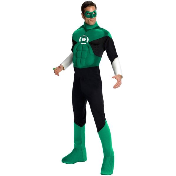 Fantasia Lanterna Verde Adulto Luxo com Músculos Fantasia Lanterna Verde Adulto Luxo com Músculos