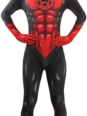 Fantasia Lanterna Vermelha Adulto Spandex