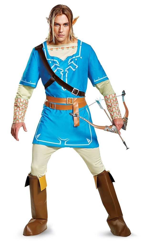 Fantasia Link Lenda da Zelda Sopro da Natureza Adulto Luxo Fantasia Link Lenda da Zelda Sopro da Natureza Adulto Luxo