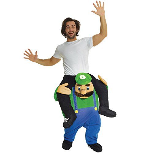 Fantasia Luigi Adulto de Montar Luxo Fantasia Luigi Adulto de Montar Luxo