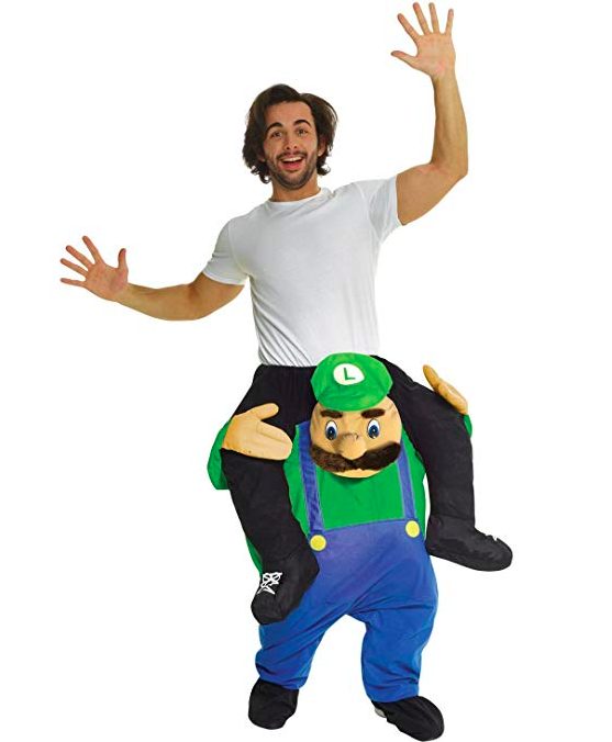 Fantasia Luigi Adulto de Montar Luxo Fantasia Luigi Adulto de Montar Luxo