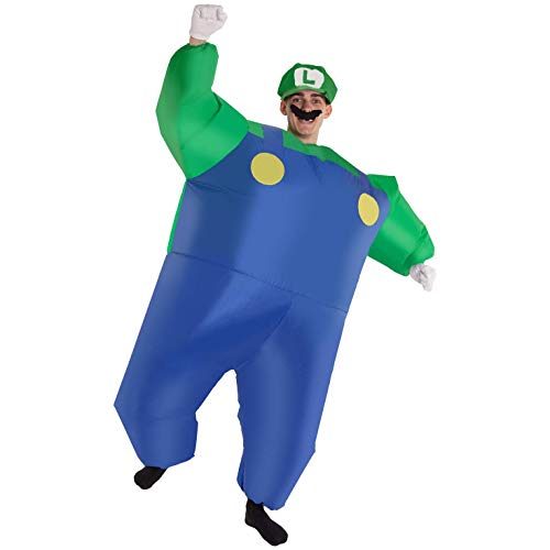 Fantasia Luigi Inflável Adulto Fantasia Luigi Inflável Adulto