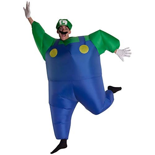 Fantasia Luigi Inflável Adulto Fantasia Luigi Inflável Adulto