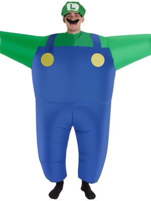 Fantasia Luigi Inflável Adulto Fantasia Luigi Inflável Adulto