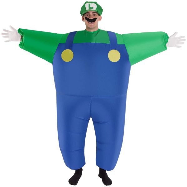 Fantasia Luigi Inflável Adulto Fantasia Luigi Inflável Adulto