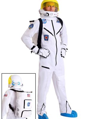 Fantasia Macacão de Astronauta Clássica Adulto Fantasia Macacão de Astronauta Clássica Adulto