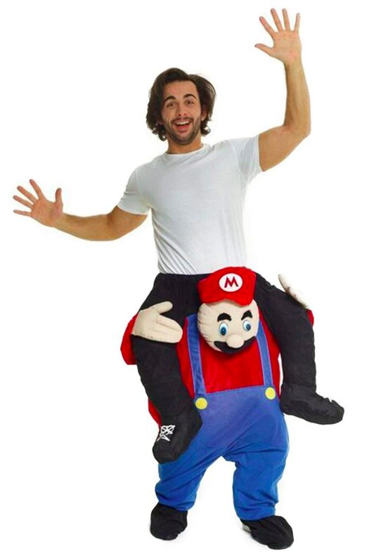 Fantasia Mario Adulto de Montar Luxo