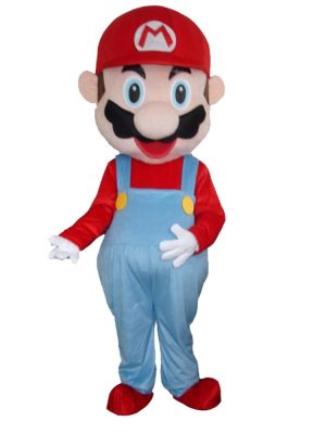 Fantasia Mario Bros Mascote Adulto Luxo Fantasia Mario Bros Mascote Adulto Luxo
