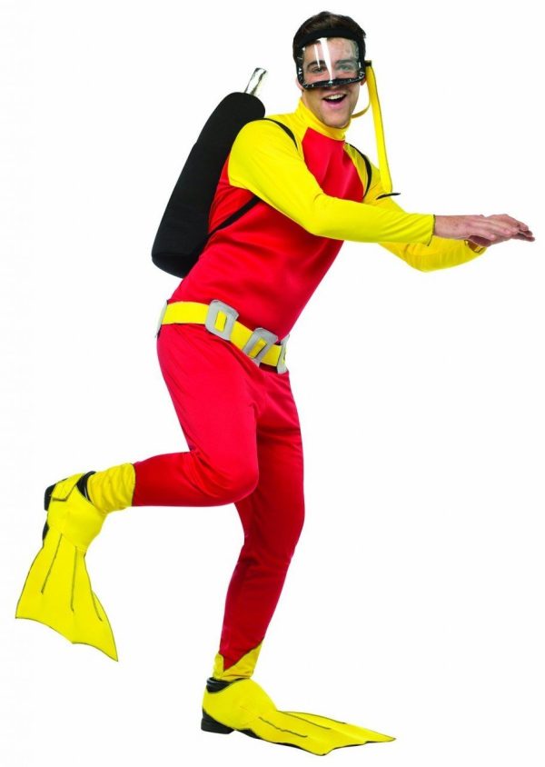 Fantasia Mergulhador Adulto Vermelho Luxo