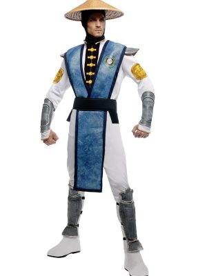 Fantasia Mortal Kombat Raiden Adulto Masculina Fantasia Mortal Kombat Raiden Adulto Masculina