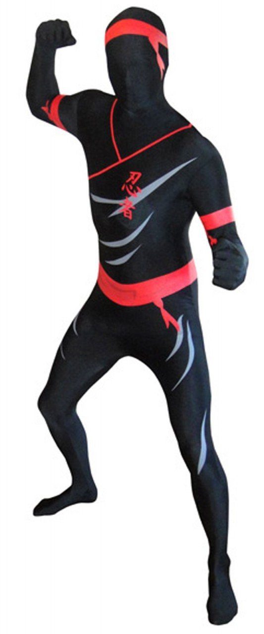 Fantasia Ninja Master Spandex Adulto Luxo Fantasia Ninja Master Spandex Adulto Luxo