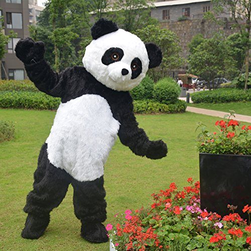 Fantasia Panda Mascote Adulto Elite Profissional Fantasia Panda Mascote Adulto Elite Profissional