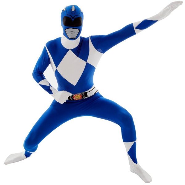 Fantasia Power Rangers Azul Luxo Fantasia Power Rangers Azul Luxo