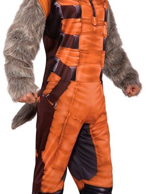 Fantasia Rocket Raccoon Guardiões da Galáxia Adulto Luxo