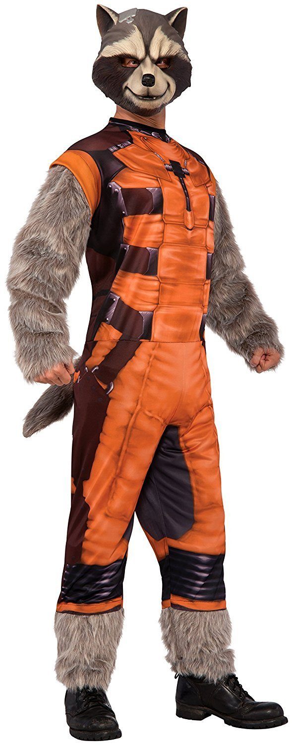 Fantasia Rocket Raccoon Guardiões da Galáxia Adulto Luxo Fantasia Rocket Raccoon Guardiões da Galáxia Adulto Luxo