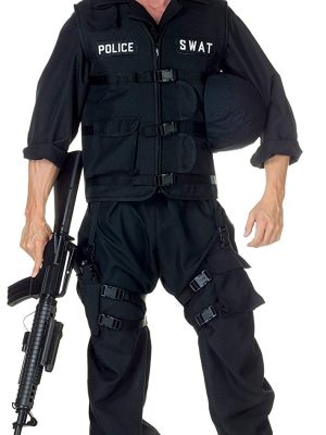 Fantasia SWAT Luxo Adulto Fantasia SWAT Luxo Adulto