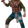 Fantasia Tartarugas Ninja Luxo Michelangelo com Músculos Adulto