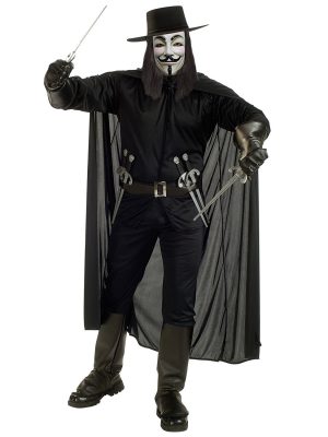 Fantasia V de Vingança Vendetta Adulto Clássico Fantasia V de Vingança Vendetta Adulto Clássico