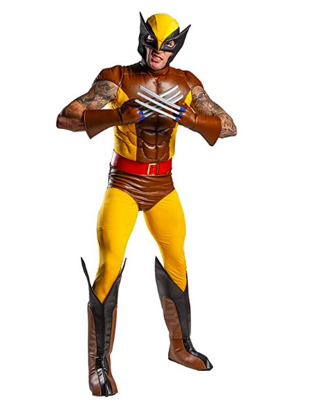 Fantasia Wolverine X Men Luxo com Músculo Adulto Novo Fantasia Wolverine X Men Luxo com Músculo Adulto Novo