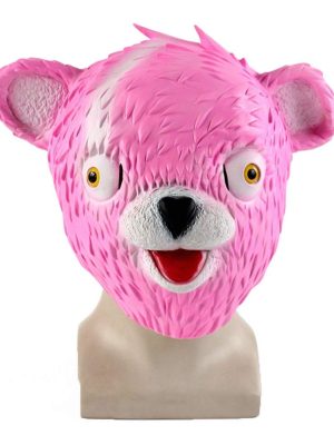 Máscara Fortnite Urso Rosa Adulto Clássica