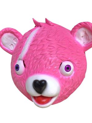 Máscara Fortnite Urso Rosa Adulto Luxo