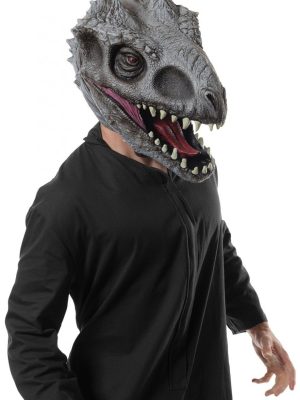 Máscara Jurassic Park O Mundo dos Dinossauros Indomirus TRex Adulto Luxo Máscara Jurassic Park O Mundo dos Dinossauros Indomirus TRex Adulto Luxo