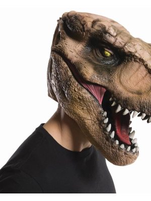 Máscara Jurassic Park O Mundo dos Dinossauros T Rex Adulto Luxo Máscara Jurassic Park O Mundo dos Dinossauros T Rex Adulto Luxo