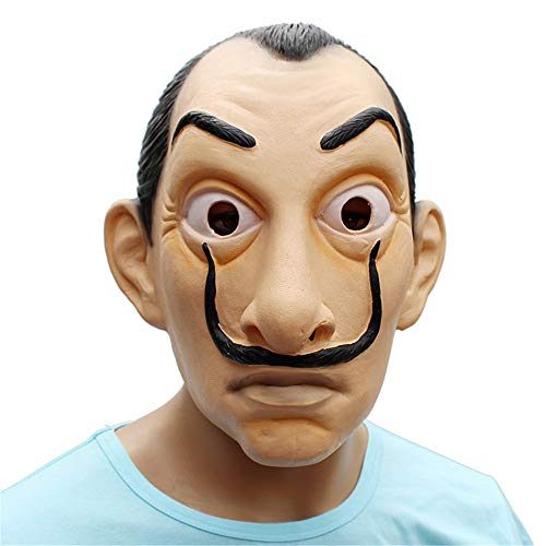 Máscara Salvador Dalí La Casa De Papel Látex Luxo Máscara Salvador Dalí La Casa De Papel Látex Luxo