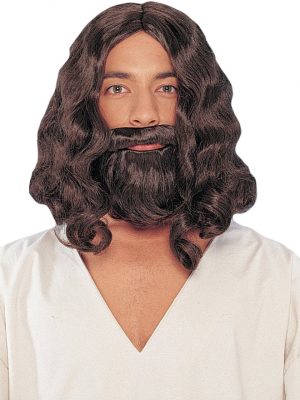 Peruca Barba e Bigode de Jesus Luxo
