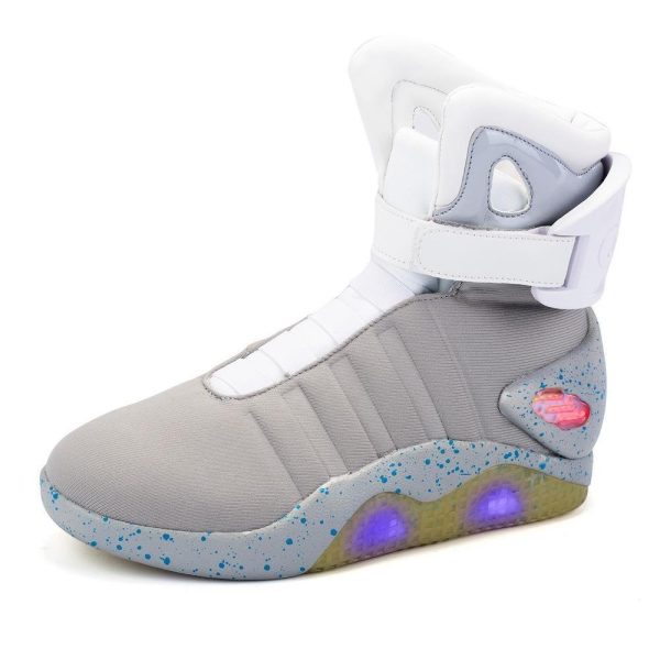 Tênis de Volta para o Futuro Marty Mcfly com Luz Cinza Tênis de Volta para o Futuro Marty Mcfly com Luz Cinza