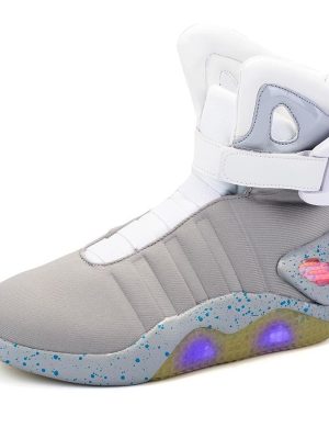 Tênis de Volta para o Futuro Marty Mcfly com Luz Cinza Tênis de Volta para o Futuro Marty Mcfly com Luz Cinza