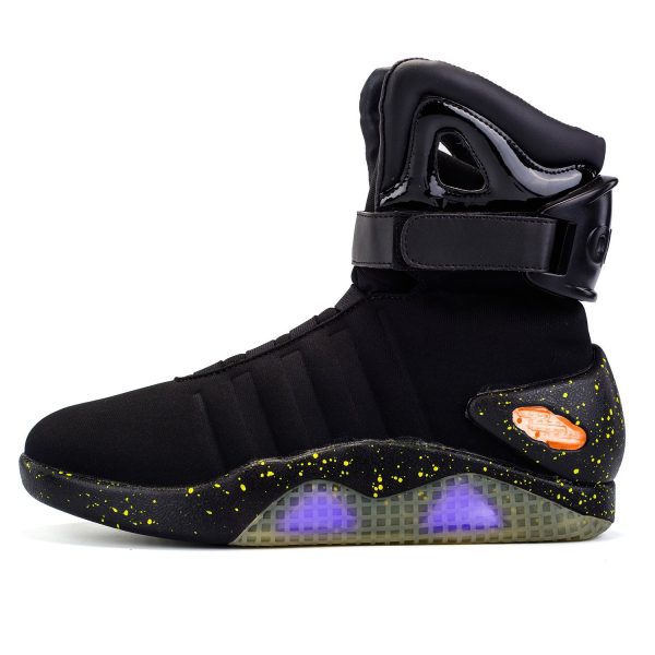 Tênis de Volta para o Futuro Marty Mcfly com Luz Preto Tênis de Volta para o Futuro Marty Mcfly com Luz Preto