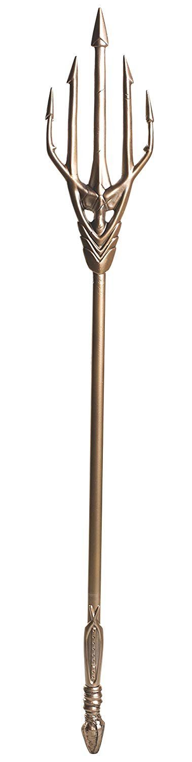 Tridente Dourado Aquaman Adulto Luxo Novo Tridente Dourado Aquaman Adulto Luxo Novo