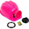 Chapéu Capacete de Engenheiro Construtor Rosa Infantil Luxo