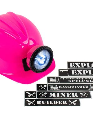 Chapéu Capacete de Engenheiro Construtor Rosa Infantil Luxo
