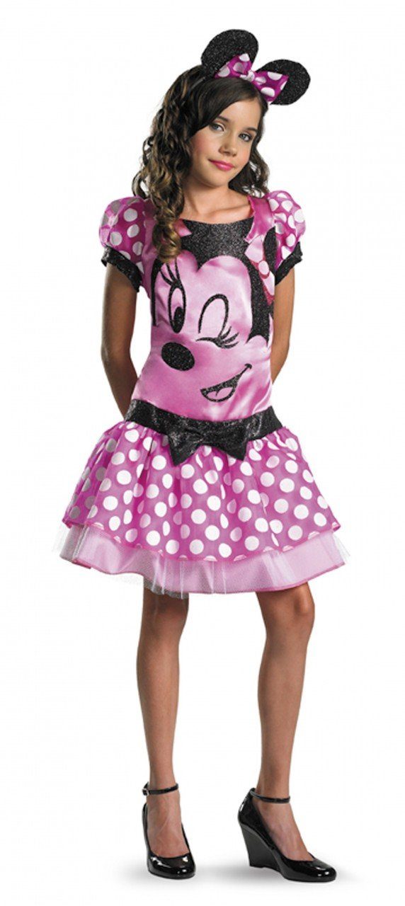 Fantasia Adolescente Minnie Mouse Vestido Rosa Fantasia Adolescente Minnie Mouse Vestido Rosa