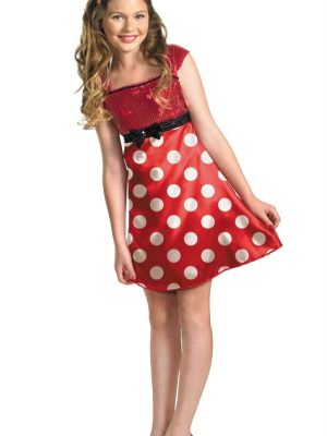 Fantasia Adolescente Minnie Mouse Vestido Vermelho