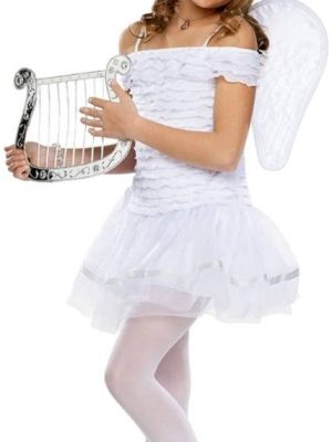 Fantasia Anjo Infantil Luxo Clássica