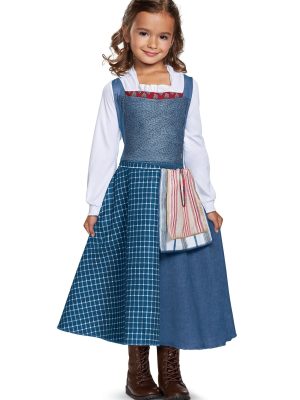 Fantasia Bela Vestido azul Bela e a Fera Infantil Luxo Fantasia Bela Vestido azul Bela e a Fera Infantil Luxo