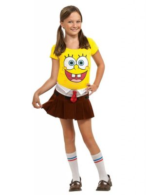 Fantasia Bob Esponja Infantil Luxo Menina Fantasia Bob Esponja Infantil Luxo Menina