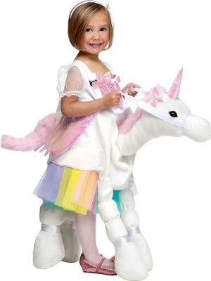 Fantasia de Montar Unicórnio Arco Iris Infantil