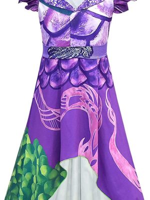 Fantasia Descendentes 3 Disney Mal Dragão Infantil Vestido Fantasia Descendentes 3 Disney Mal Dragão Infantil Vestido