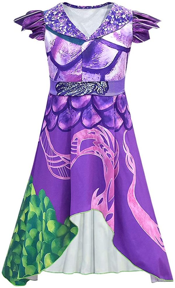 Fantasia Descendentes 3 Disney Mal Dragão Infantil Vestido Fantasia Descendentes 3 Disney Mal Dragão Infantil Vestido