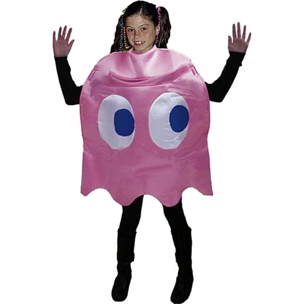 Fantasia Fantasma Rosa PacMan Luxo Infantil Fantasia Fantasma Rosa PacMan Luxo Infantil