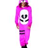 Fantasia Fortnite Urso Rosa Infantil Luxo