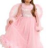 Fantasia Infantil Anjo Rosa Luxo