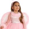 Fantasia Infantil Anjo Rosa Luxo
