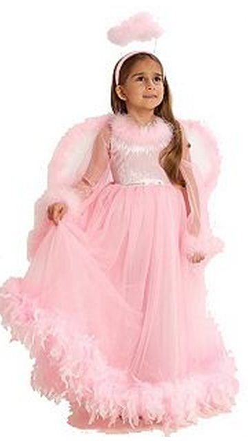 Fantasia Infantil Anjo Rosa Luxo
